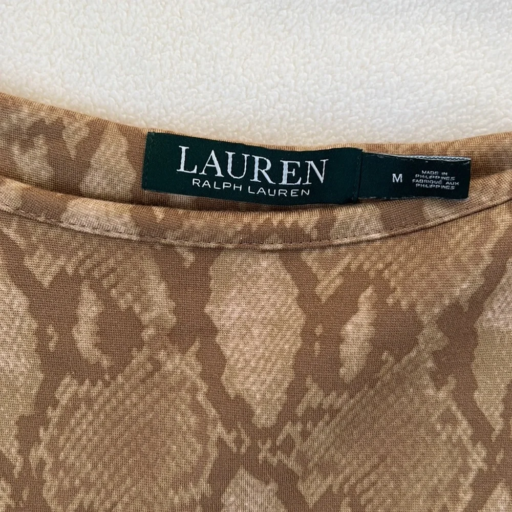 Lauren Ralph Lauren Brown Snake Print Dress - Picture 5 of 8